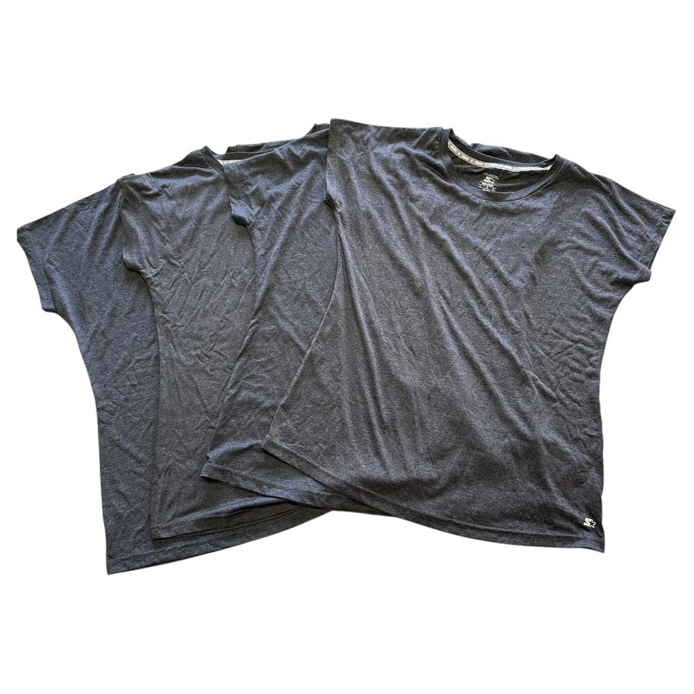 Starter Dri-Star Authentic Ladies Shirts Bundle Size Large Dark Grey Lot of 4